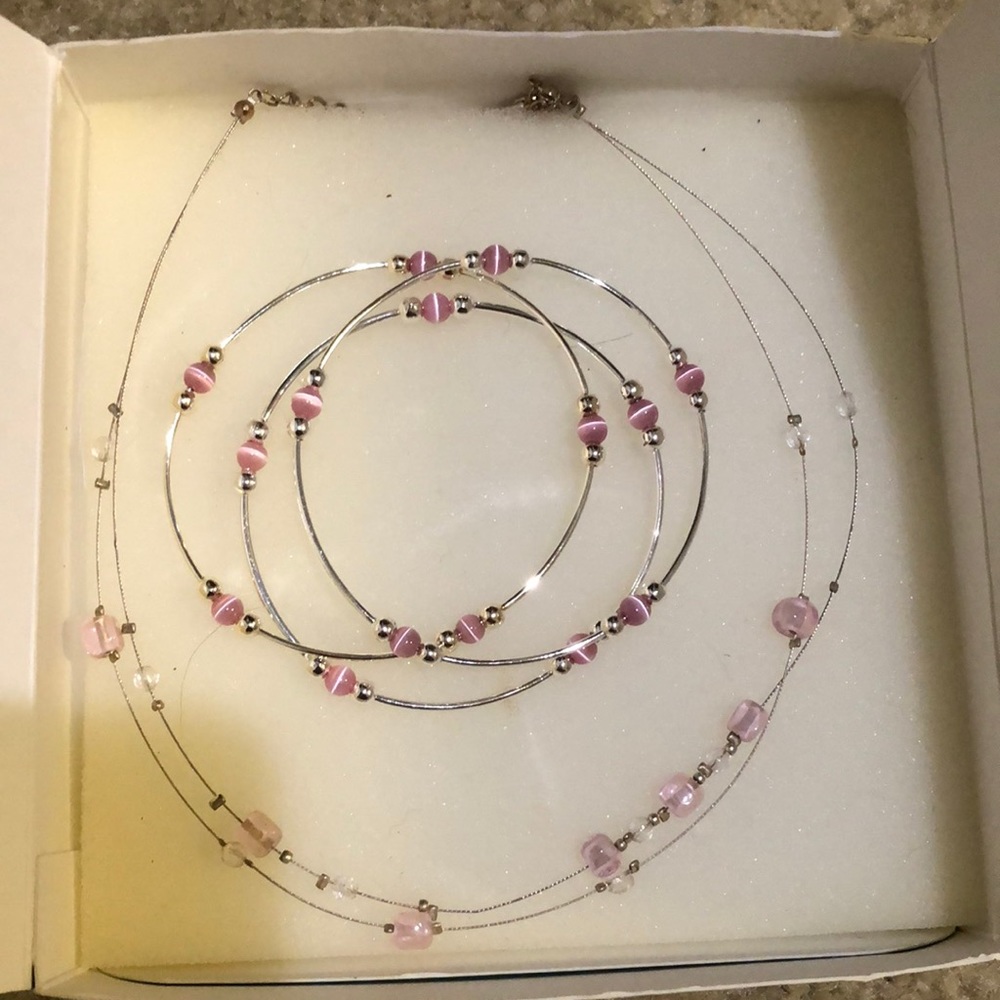 Necklace with matching bracelets